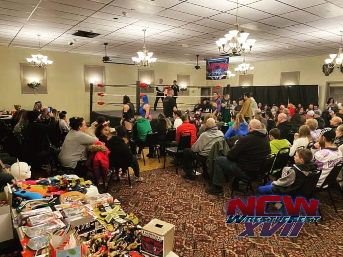 the_NCW's tweet photo. Thank you to everyone who came out to #WrestleFestXVII last night in #DedhamMA!
@Desamot only had moments to call himself #NCW Champion after cheating to defeat @ChanThomasPro before @GiantRAA cashed in the #OxBaker Cup to win the NCW title to close out the Season! https://t.co/i0n6Q70mIf