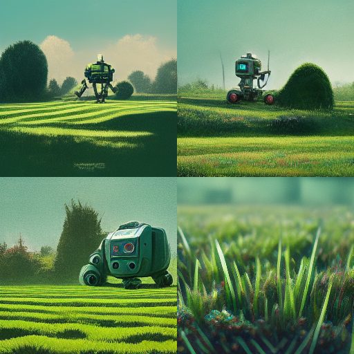 Using <a href="/midjourney_ai/">Midjourney</a> to simulate a robot mowing a lawn. Enjoy. @robotmowing