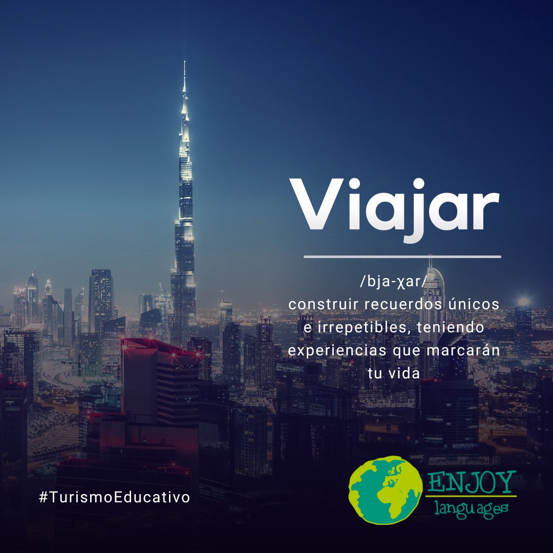 EnjoyLangGdlSur's tweet photo. 🤔 𝗣𝗮𝗿𝗮 𝘁𝗶, ¿𝗾𝘂𝗲́ 𝗲𝘀 𝘃𝗶𝗮𝗷𝗮𝗿?
#EstudiaenelExtranjero⏩ #TurismoEducativo🌎 https://t.co/Dzgpq9xv7b