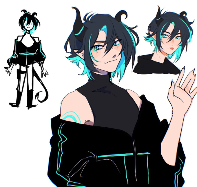 meet my #renvadersona !! uses any pronouns and their name is asher  