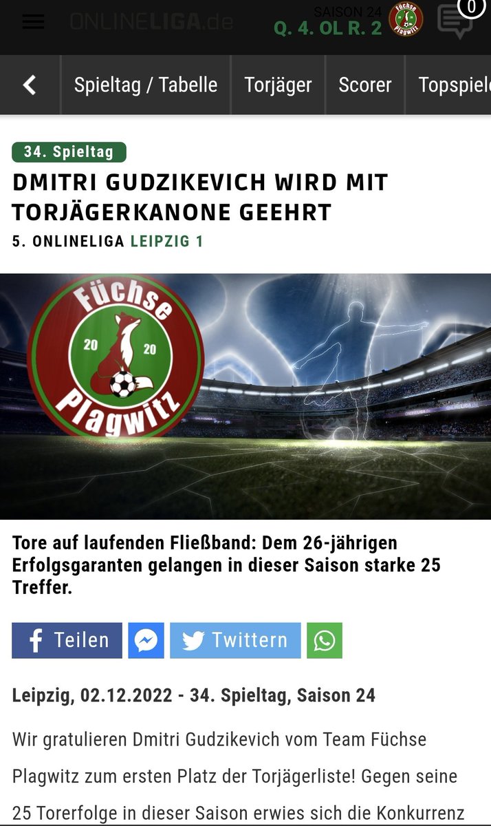 FuchseP's tweet photo. Wahnsinn: Wir stellen den Torschützenkönig. Eigener Nachwuchs! https://t.co/nWmyQgkqhZ