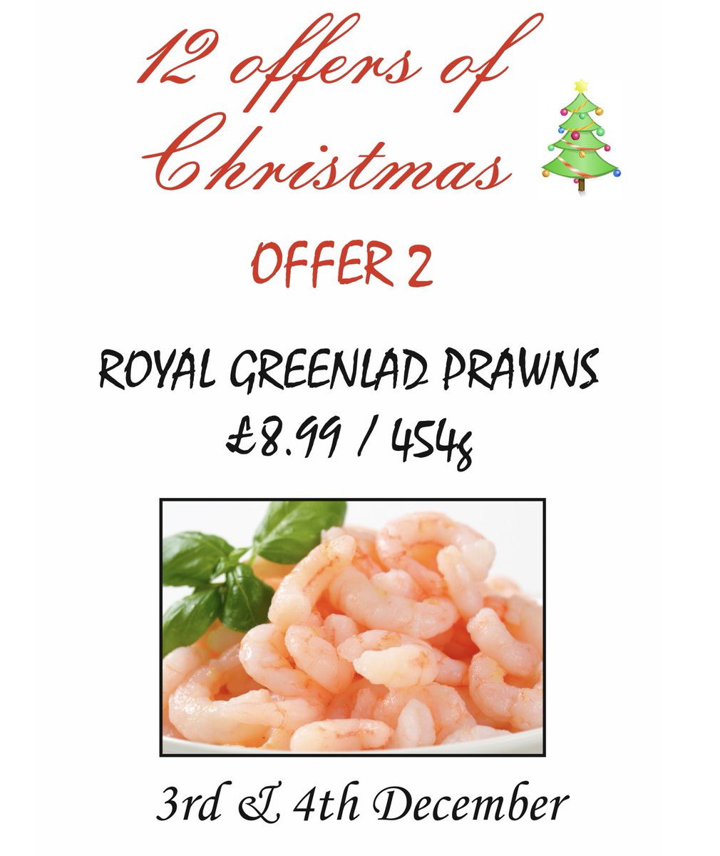 SeasiderSeafood's tweet photo. 12 offers of christmas offer2 - buy a bag of these large, succulent, cooked & peeled royal Greenland prawns for only £8.99 for 454g 🍤 #seasiderseafoods #englishstreet #hull #frozenseafood #fillyourfreezer #prawns #royalgreenland #instore #online #clickandcollect #followthefish https://t.co/V7eU3xEjej