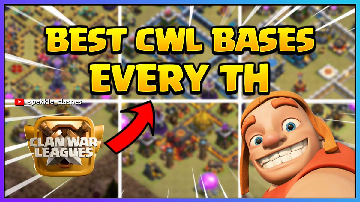 With the monthly CWL upon us again, everyone is looking for some bases that work well...

I made a video with TH9-TH15 bases just for you, check it out: youtu.be/PyoY1giRUJI
