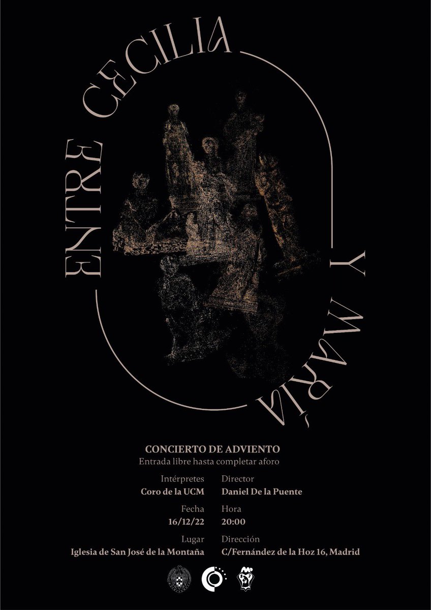 Y aquí está el cartel de nuestro segundo y último concierto de adviento... Si te quedaste sin entradas para el anterior, ¡esta es tu oportunidad para venir a vernos! 😉

🗓️ Viernes 16 de diciembre, 20:00
📍 Iglesia de San José de la Montaña  (metro Alonso Martínez)
