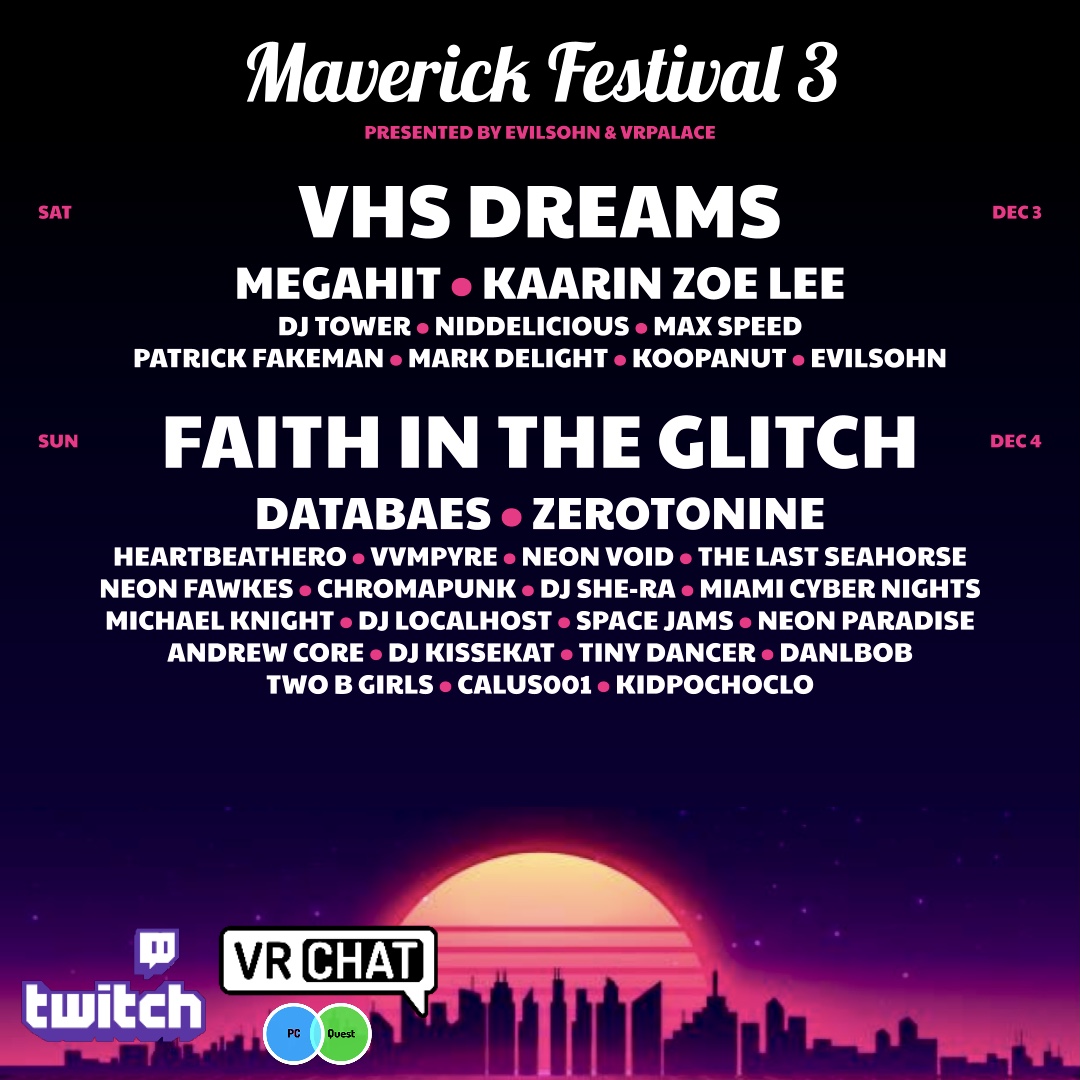 PLAYER 1, are you ready? We are going DEEP IN SYNTH ⚡ Plug into Maverick Festival for our SYNTHWAVE special TONIGHT at 10pm PT on Twitch - You're not going to want to miss this one! 

twitch.tv/databaes