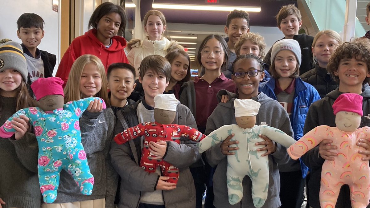 CA8thgrade's tweet photo. The Castle and Krabill advisories made baby dolls for the Explorers classes 😊.  So fun to deliver them to the youngest Vikings on Friday!  @ColumbusAcademy https://t.co/ObcMz6QiPo