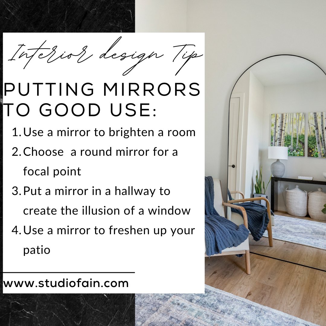 StudioFain's tweet photo. Interior styling tips! Put mirrors to good use.
#studiofain
https://t.co/iKIMxcrKJO
 #interiordesigntips #interiordesign #interiordesignideas #interiordesigner #interior  #interiordesignblog #interiordesigninspo #interiordesigninspiration  #interiordecor #decor https://t.co/PGiIUR8fPF