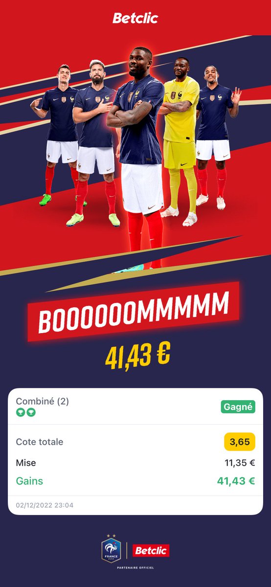 alexfcd2's tweet image. Merci ⁦@Betclic⁩