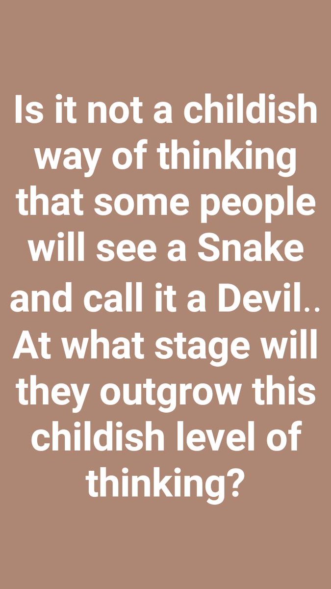 GenevieveFlight's tweet photo. Seeing a #Snake and calling it a devil is an immature level of reasoning you need to outgrow if that's how you still think at this age..
#LiveandLetLive https://t.co/WOkSh3NERP