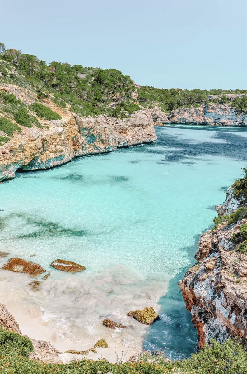 Beautiful cove at Majorca in Spain! 🧡🇪🇸 📸 Hand Luggage Only