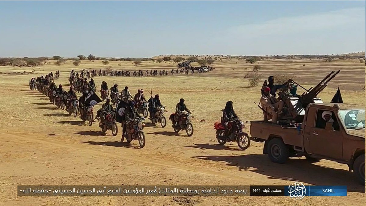 #Sahel: A Bay'ah photoset showing a fairly massive amount of ISIS militants in #Mali was released.

Militants armed with ZU-23-2 autocannon, ZPU-2 dual autocannon, and of course a wide variety of AK/PK variants.