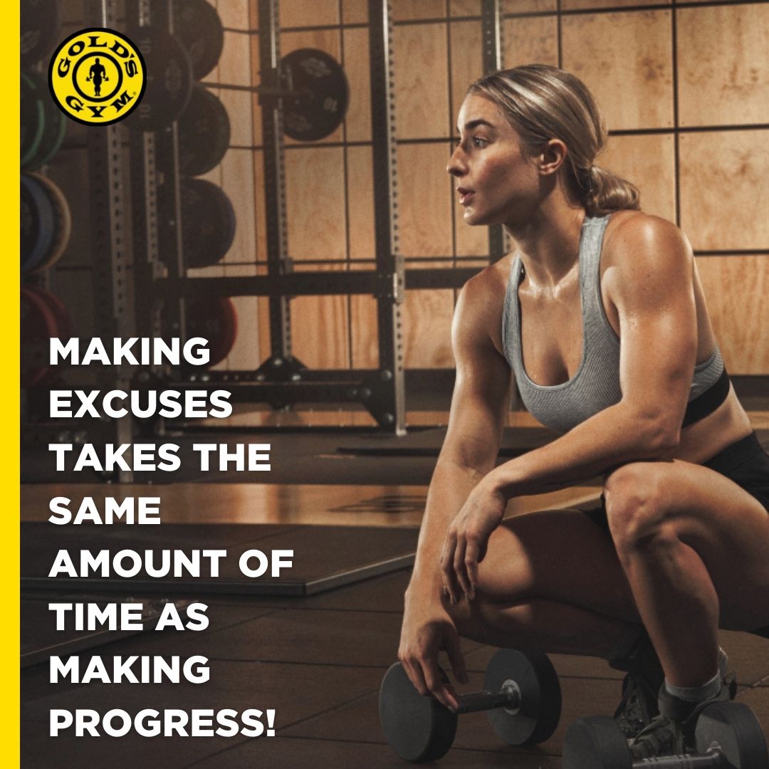 goldsgymbwnj's tweet photo. Making excuses takes the same amount of time as making progress!
#GoldsGym #HealthyLifestyle #GymMotivation #GoldsGymFitness #WorkOutWithGoldsGym https://t.co/8GakdJrsko