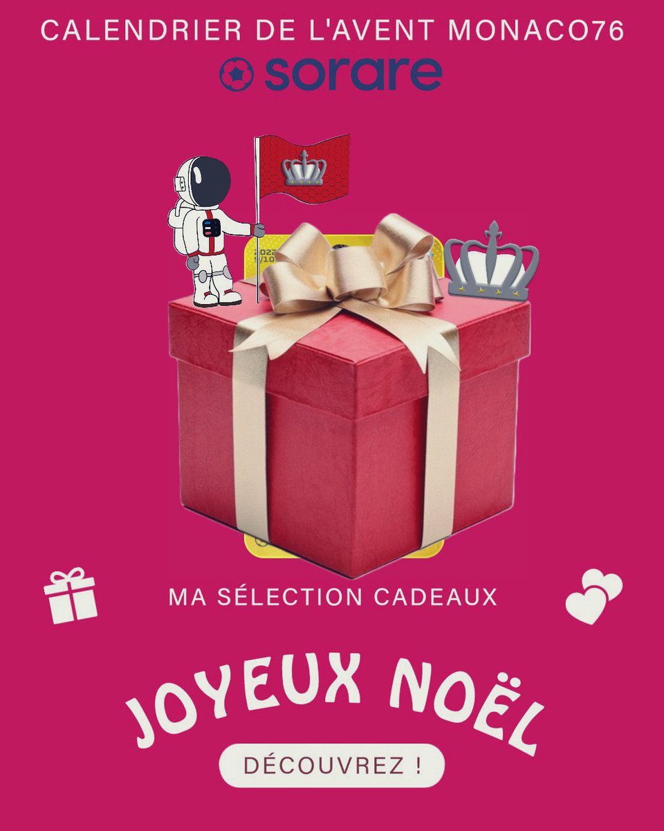 Monaco76_Yt's tweet image. 🎄Calendrier de l'Avent 03/12🎄
2 eme case je la sens plutôt sympa avec plusieurs cartes 🫶🔮🔥#sorare 
Pour participer : 
- Retweet &amp;amp; Follow 
- Follow ma Chaîne Youtube : youtu.be/P1haamhhY3o 
Tirage chaque soir 21h!