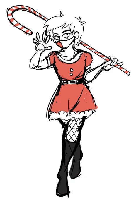 ive drawn ranboo in christmas outfits like 3 times its becoming a problem #ranboofanart 