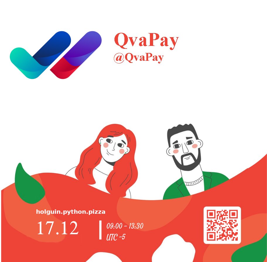 pythonpizzaconf's tweet image. Para expandir tu negocio al mundo, necesitamos una pasarela de pagos online.
Con @QvaPay
puedes gestionar tus activos digitales  comenzar a comerciar a nivel mundial.
Gracias por apoyarnos
#PythonPizzaHolguin2022 #sponsor