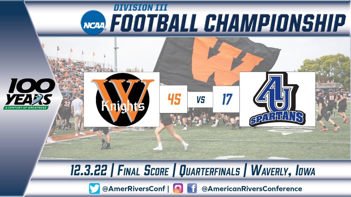 AmerRiversConf's tweet photo. .@WartburgKnights Football Team Advances to the Semifinals of the 2022 @NCAADIII Football Playoffs for the First Time in School History

#rollriversFB🏈

📰: https://t.co/goHDINVRGg https://t.co/SK3BE6u5w7