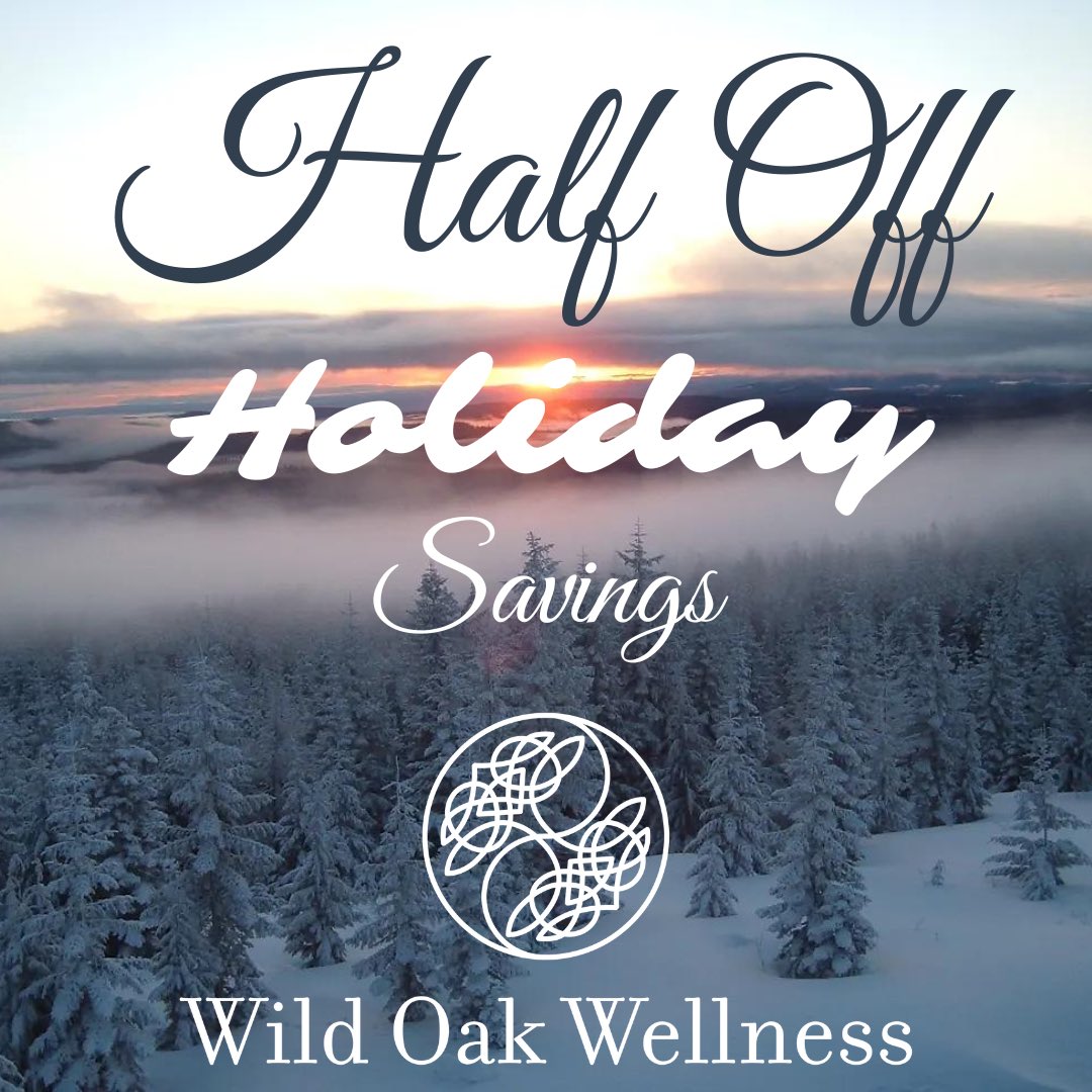 WildOakWellness's tweet photo. Half Off Holiday Sale at Wild Oak Wellness: 2 half price Acupuncture Sessions for any New or Existing patient with Dr. David Campbell, DSOM, LAc. *Discount applies to Full Fee and expires on 12/31/2022
#MerryChristmas #HappyHolidays #CDA #CoeurdAlene #NorthIdaho https://t.co/yEZHn2bGv1