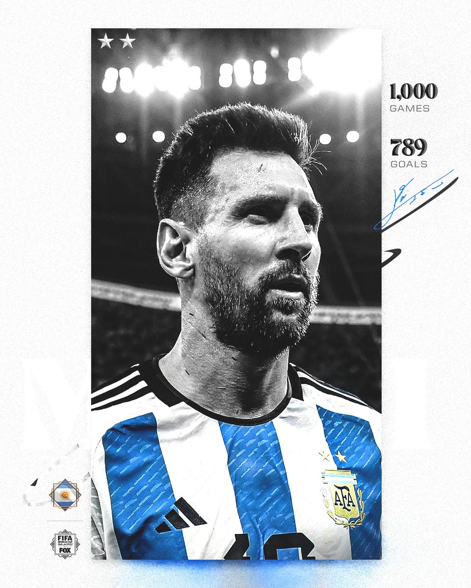 FOXSoccer's tweet photo. Messi's 1,000th game ends in a W for Argentina 🐐

Next stop: The Quarterfinals 👀🔜 https://t.co/uttVbQQnp9