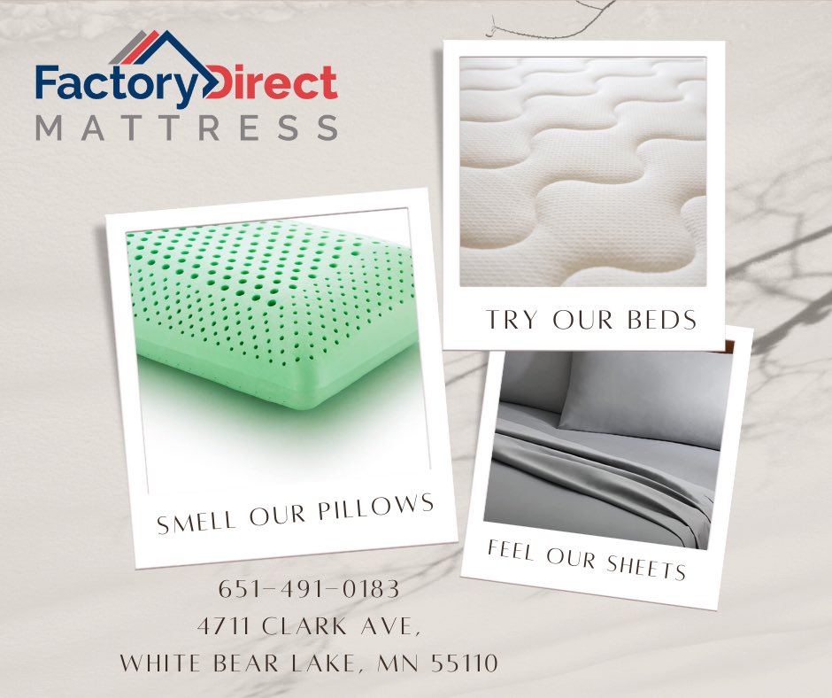 Come Try Our Beds, Smell Our Pillows and Feel Our Sheets.  You know you want to!