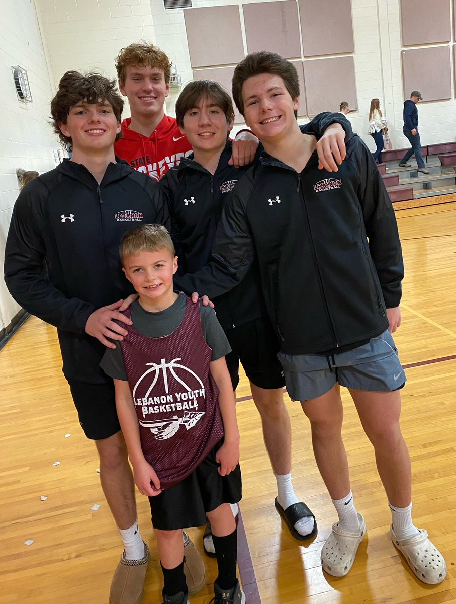 It speaks volumes when <a href="/LebanonHSBball/">Lebanon Boys Basketball</a> players come to watch a second grade game on their day off! Thank you!!! <a href="/CoachChiv/">Nathan Chivington</a>