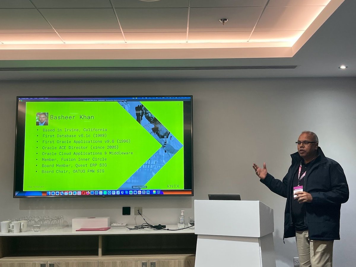 sai_penumuru's tweet photo. One of the best sessions from #UKOUGBreakthrough22 Explained all about Digital Assistance in 45 mins. #SimplifyTheComplex @bkhan @ggonza4knex @oracleace @oracleugs @knextech https://t.co/RoyWEqt7EX