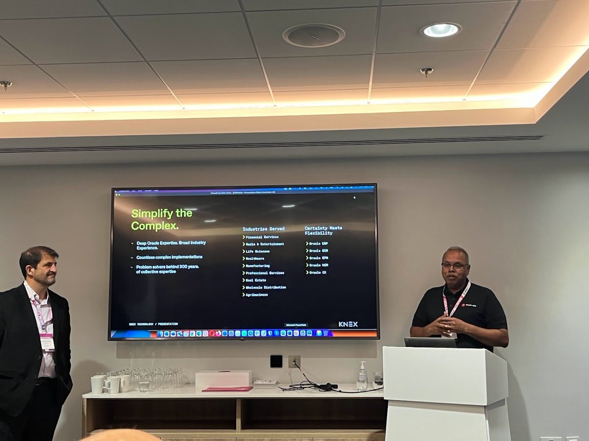 sai_penumuru's tweet photo. One of the best sessions from #UKOUGBreakthrough22 Explained all about Digital Assistance in 45 mins. #SimplifyTheComplex @bkhan @ggonza4knex @oracleace @oracleugs @knextech https://t.co/RoyWEqt7EX
