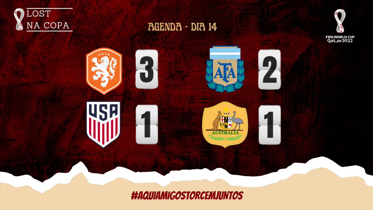 LostInMorumbi's tweet photo. Holanda e Argentina vencem e se encaram em uma das Quartas de Finais na próxima Sexta-Feira.

Eis os resultados de hoje.

#AquiAmigosTorcemJuntos
#Qatar2022 https://t.co/cEhizdIhEZ