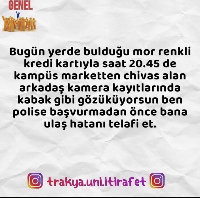 nrsbyrl's tweet photo. Edirne tabiki de bizi şaşırtmıyor.. yerde bulduğu kartla viski almayanda yani :) https://t.co/FzHZy20nek