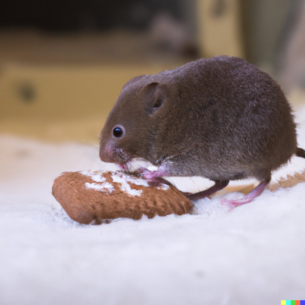 VioletTheVole's tweet photo. "I'm not eating the Christmas food" he says, "I'm getting ready for the cold weather".

I don't know why I bother. https://t.co/S20vLVWGRA