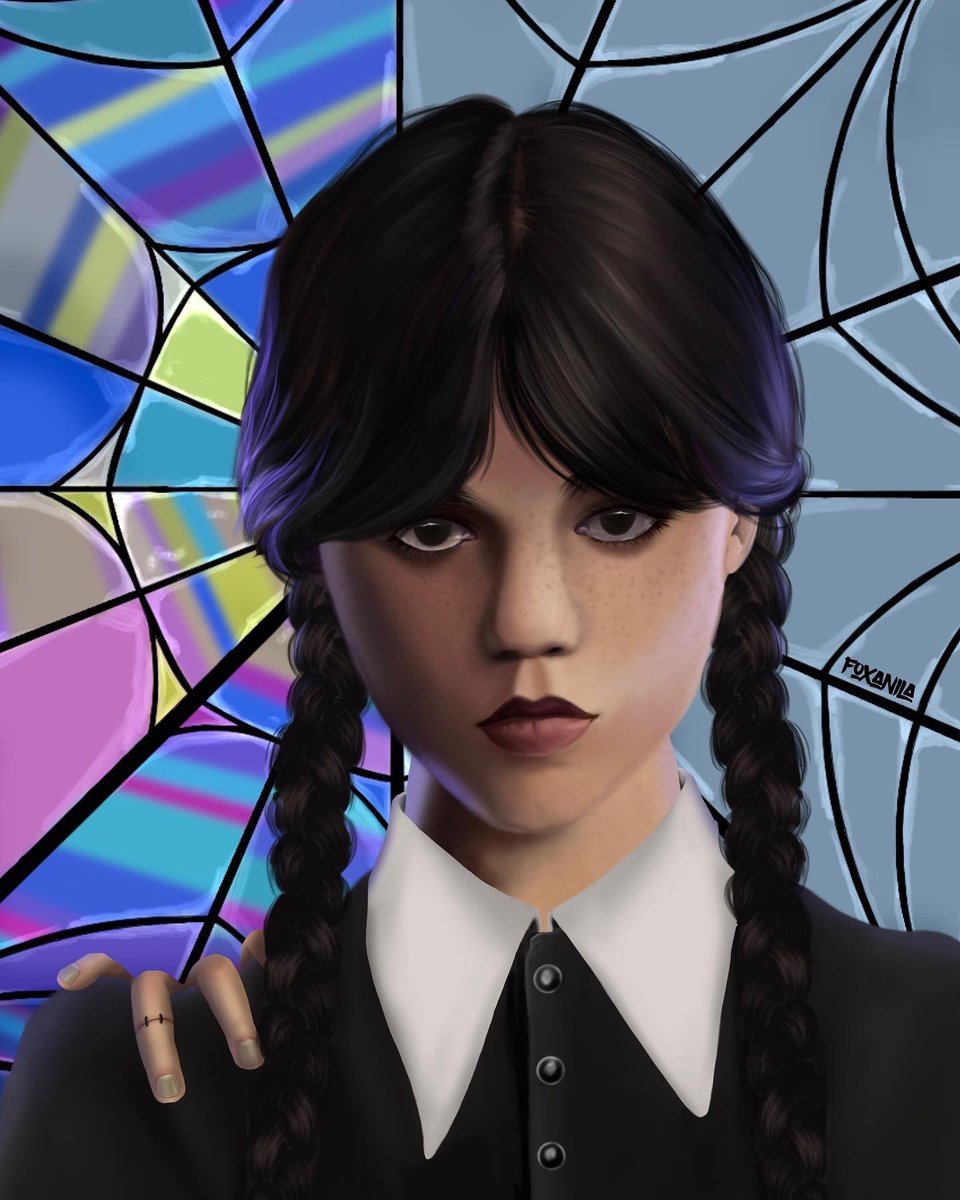 Foxanila2's tweet photo. #wendsday #wendsdayaddams #wendsdaynetflix #jennaortega @jennaortega #netflix #timburton #addamsfamily  #thing #eiskalteshändchen #procreate #ipadpro #applepencil https://t.co/XdvzTvl6Bm