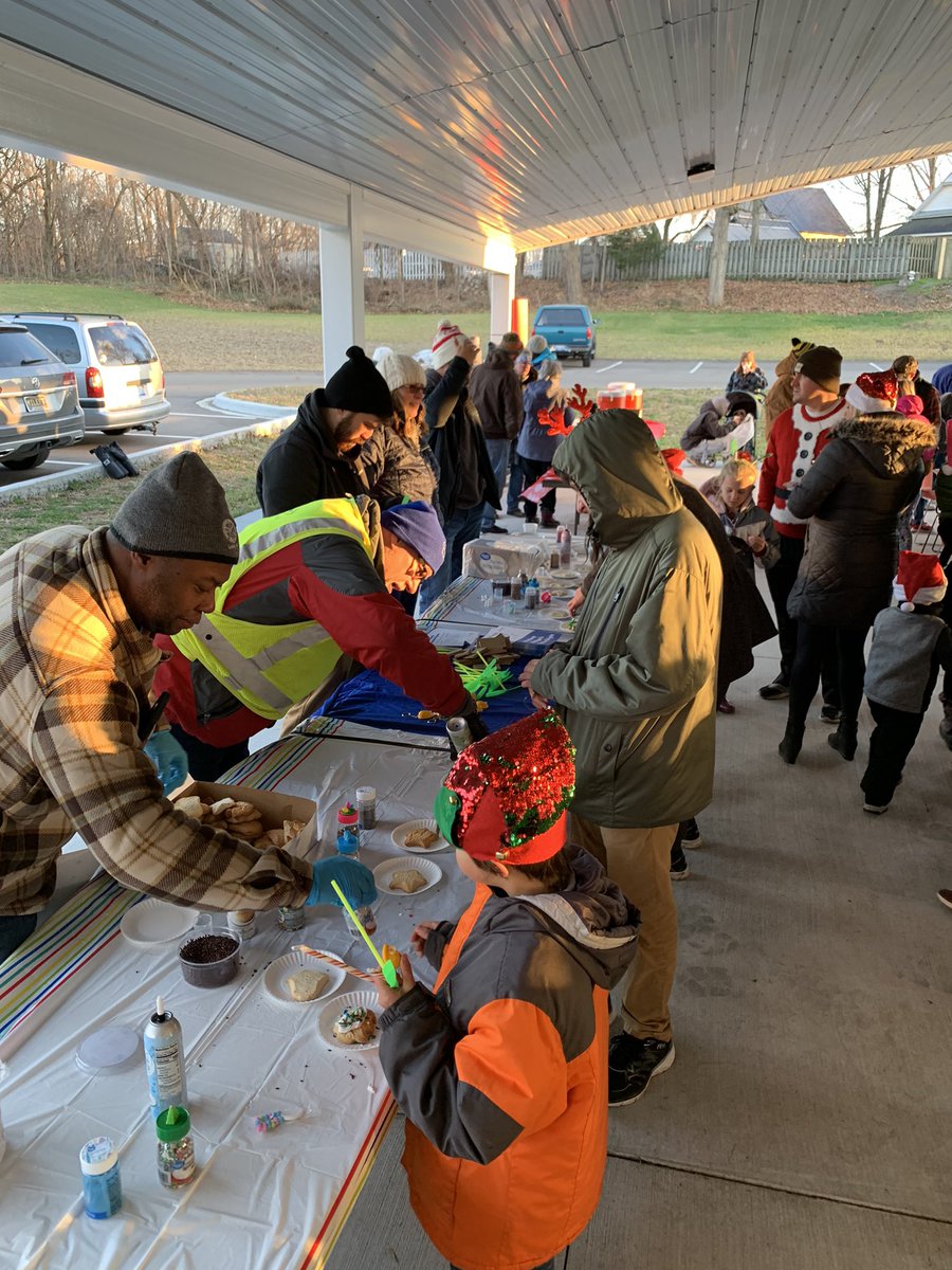 A festive <a href="/ConsumersEnergy/">Consumers Energy</a> crew. Cookie table <a href="/ChamberOP/">Otsego Plainwell Chamber</a> hometown Christmas. Such a fun night! Even got to see the big man!