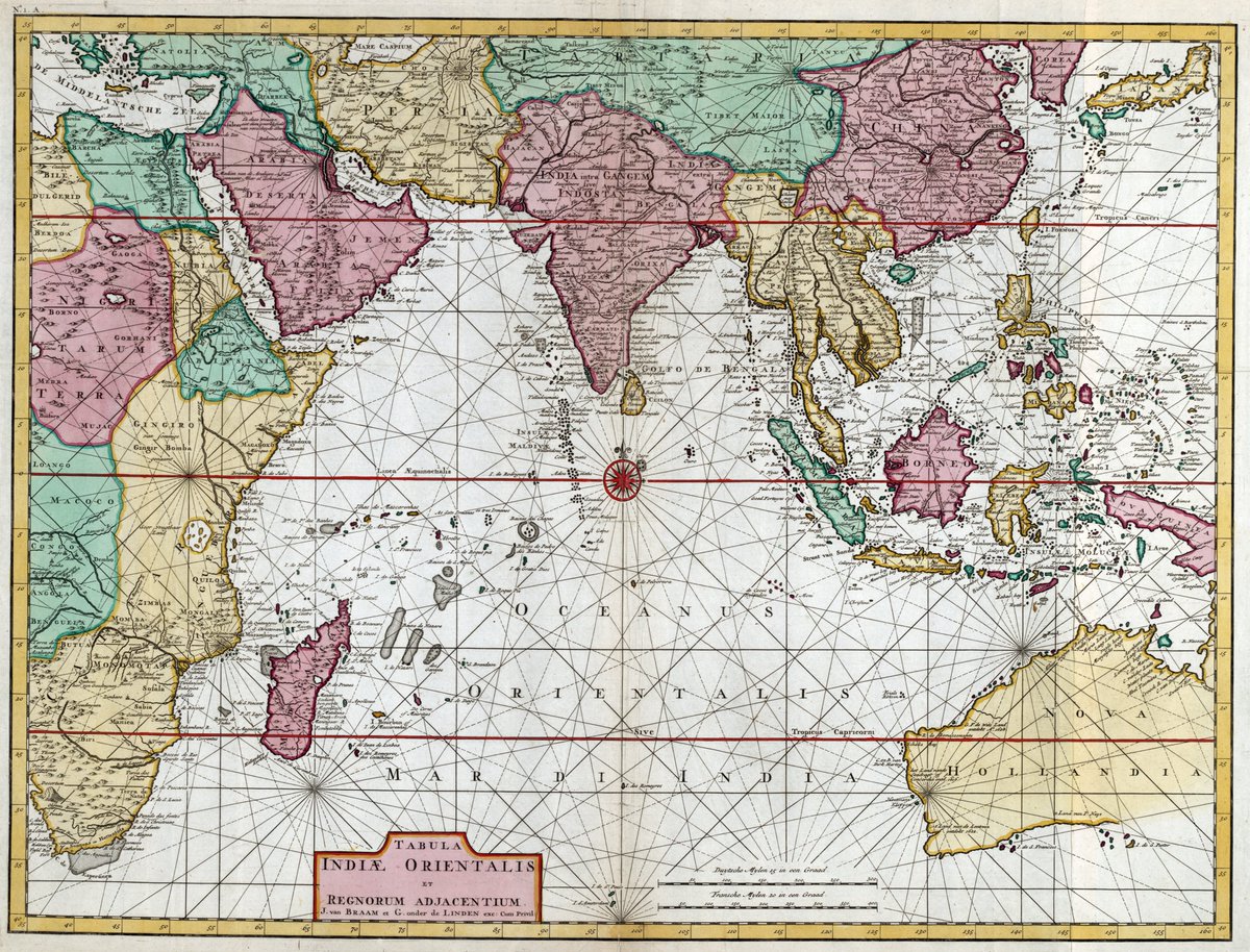 AndrewGloe's tweet photo. 1724 map of the Indian Ocean and surrounding regions, showing Australia as Nova Hollandia

#oldmaps #maps 

https://t.co/8pKBkxvGXO https://t.co/Dd2nTgVy1X