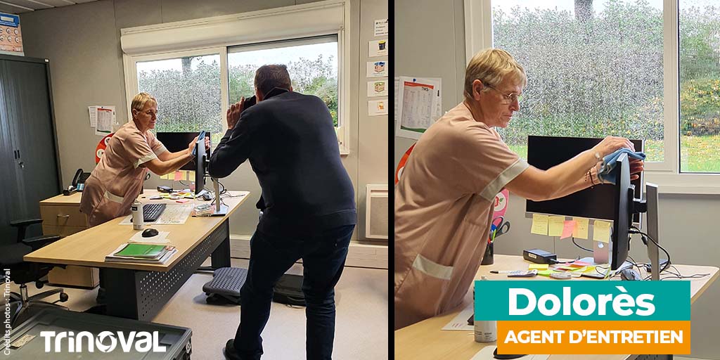 TRINOVAL80's tweet image. Film "métiers" Trinoval, avec l'entreprise @Zywak : aujourd'hui, c'est le métier d'agent d'entretien qui est mis en lumière. 🙂
🙏 Un grand merci à Dolorès et Marie qui oeuvrent au quotidien pour #entretenir et #désinfecter les locaux et le matériel ! 👏😉