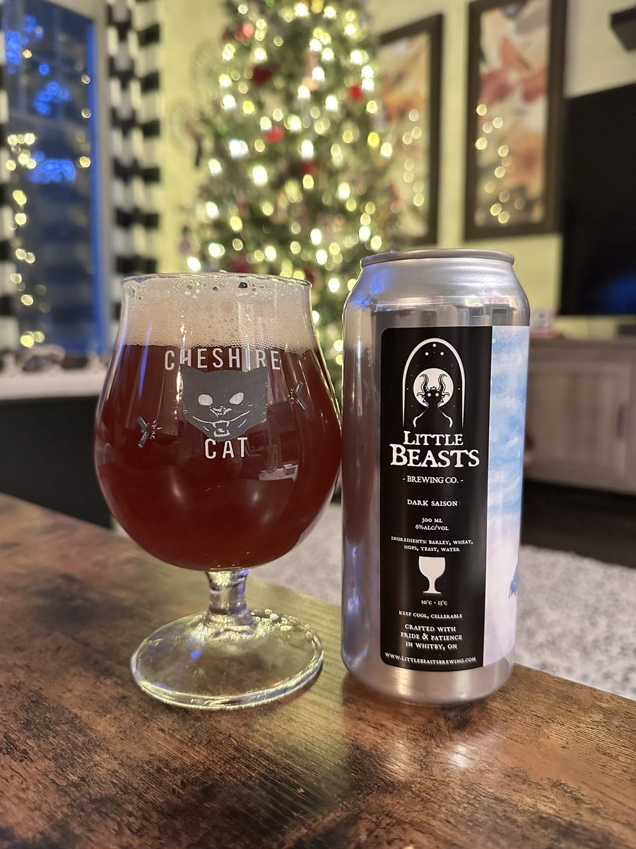 Quickly growing to be one of my favourite breweries <a href="/LilBeastsBrewCo/">LittleBeastsBrewCo</a> delivers a dark saison. Thick and slightly tart. Perfect for a blustery night. 

This style needs to be a staple of winter brewing. #CraftBeer
