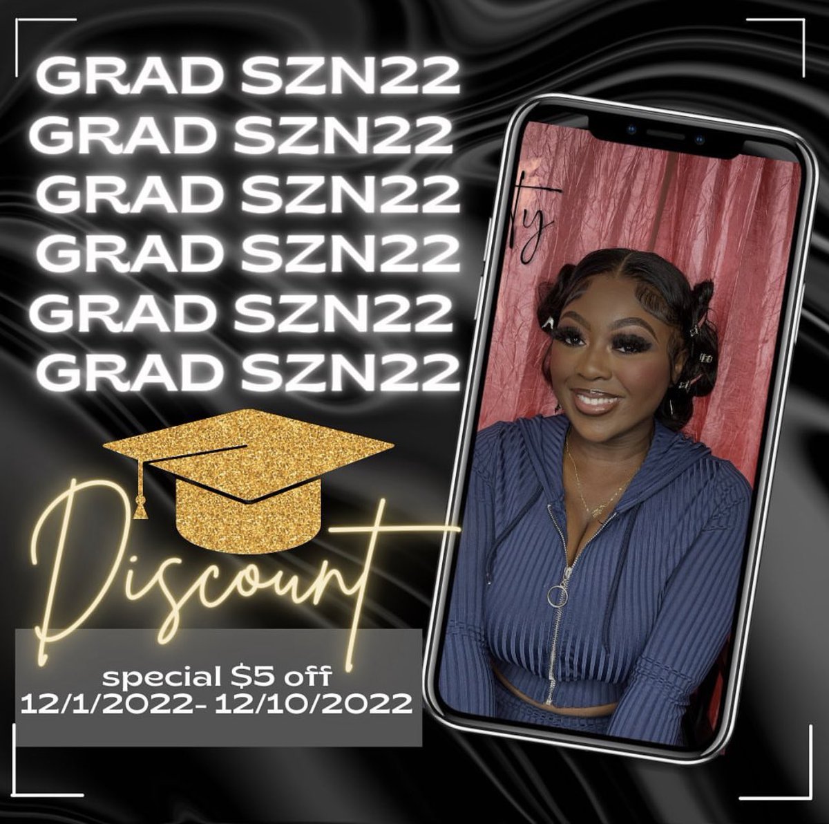 d3ssib's tweet photo. GRAD SZN DEALS STILL GOING ON!🎓💕

https://t.co/L8wrXGF8Xs 

#makeup #greensboronc #theprettyspot #mua #fyp #makeupartist #makeuptutorial #makeuptransformation  #datgirl #blackgirlmagic #businessowner #foryoupageofficiall #foryou #ncat #ncatsu #aggies #ncatgrads #ayantee https://t.co/j4ThE8Td7J