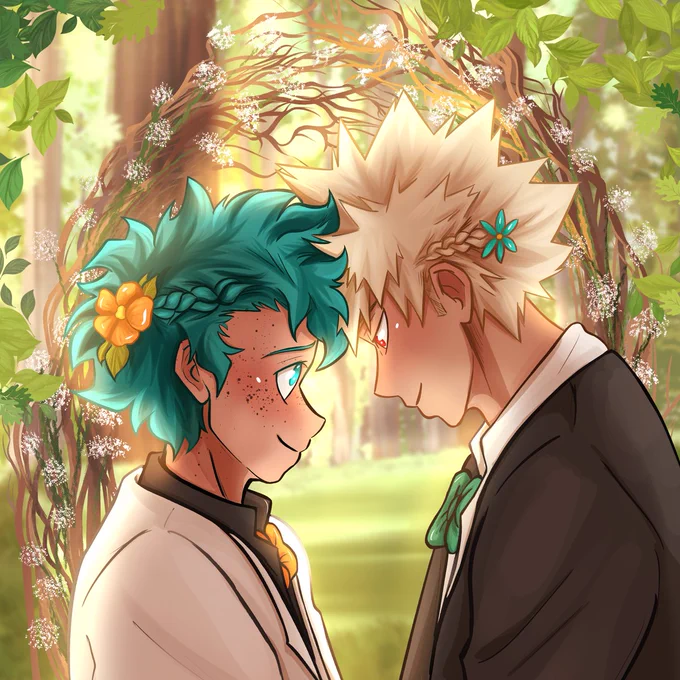 Look at them they're so happy and married and warm🧡💚 Being part of this zine has been such a blessing!

Here's the merch I did for @/bkdkeverafter 🍰🌹 