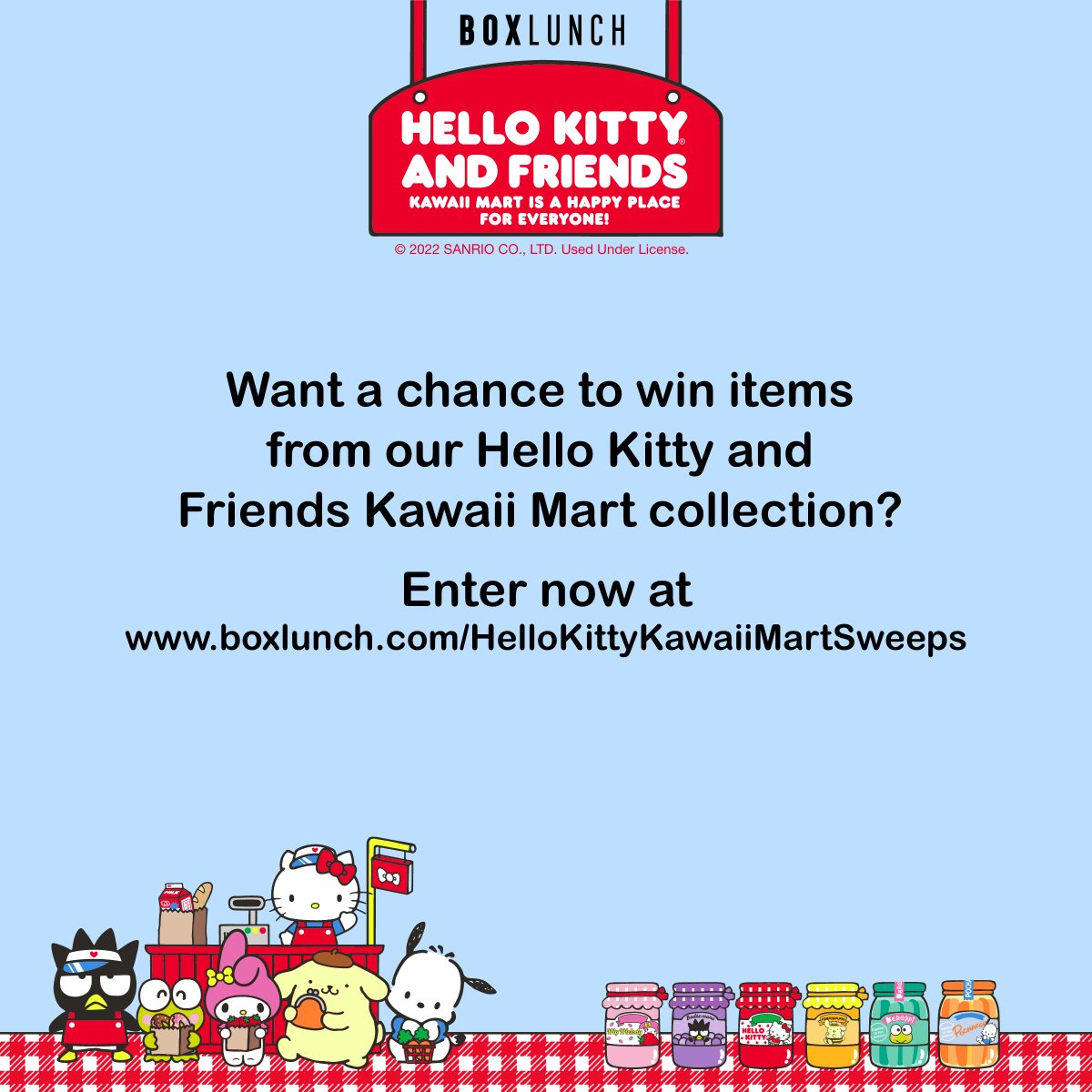 BoxLunchGifts's tweet photo. Want a chance to win items from our @hellokitty and Friends Kawaii Mart collection? π π Enter now at: https://t.co/uHaUuaUV7Z. #BoxLunchxHelloKitty https://t.co/kBgZdznHat