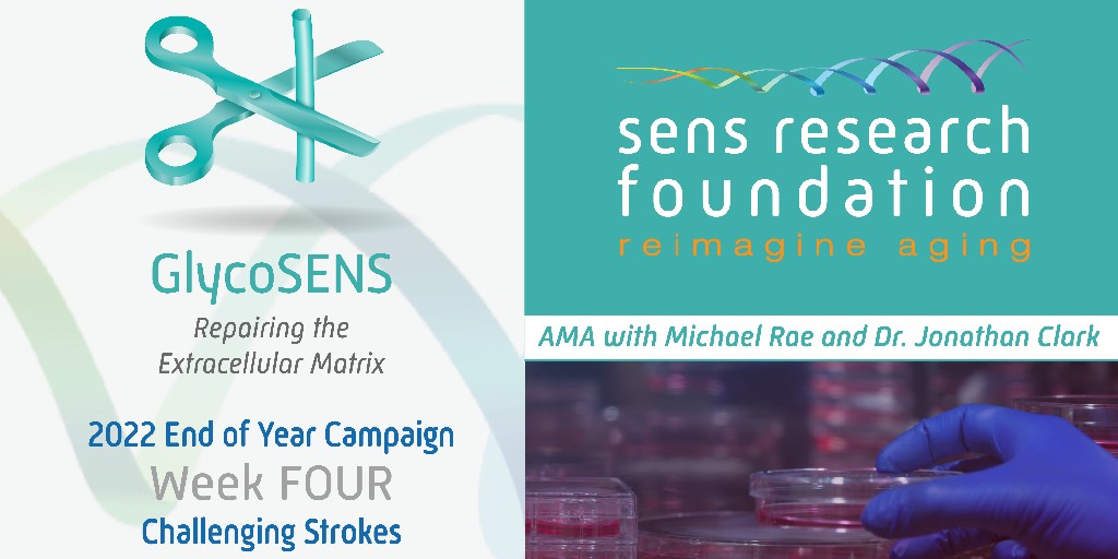 LifespanRI's tweet photo. Science Writer Michael Rae asks Dr. Jonathan Clark about his GlycoSENS area of research. #extracellularmatrix #stroke #collagen #elastin #crosslinking #reversingaging #endingaging #tissuerejuvenation #glycoSENS #SENS #sensresearchfoundation | https://t.co/kv33XGbTZP https://t.co/XzwtpXUa3L
