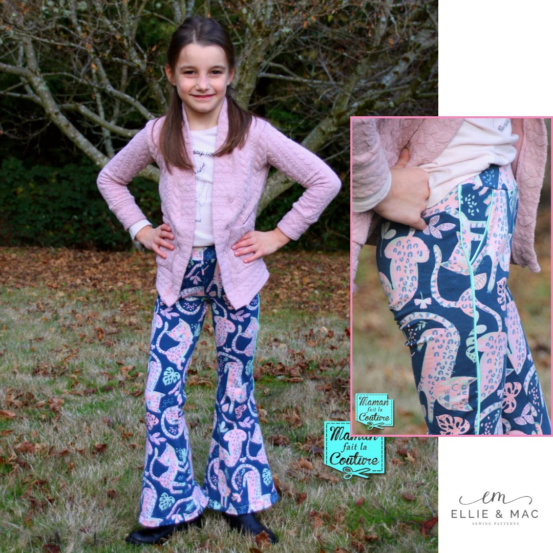Ellieandmac's tweet photo. 🧵Flares are making a big comeback right now. Get in on the current trends by sewing them yourself! Our Kid's Flaire and Straight Fit Pants are great for stable knits and stretch wovens. https://t.co/W6rA1wXe1W

#ellieandmac #ellieandmacpatterns #pantspattern #kidspattern #pdfsew https://t.co/LN5GGrMDvf