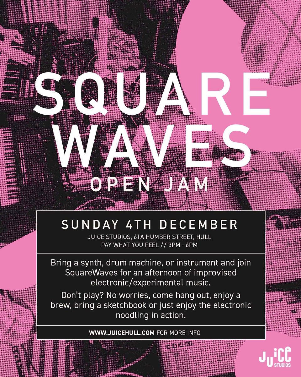 squarewavesbot's tweet image. SquareWaves returns tomorrow! Bring a synth, drum machine or other noise making devices and join us for an afternoon of improvised sound.
