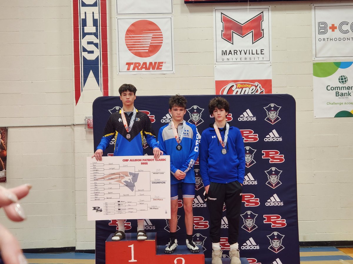 Freshman <a href="/CadenHelton/">caden helton</a> took 1st place at the Chip Allison Parkway South tournament, pinning his opponent in the finals! #vikingpride