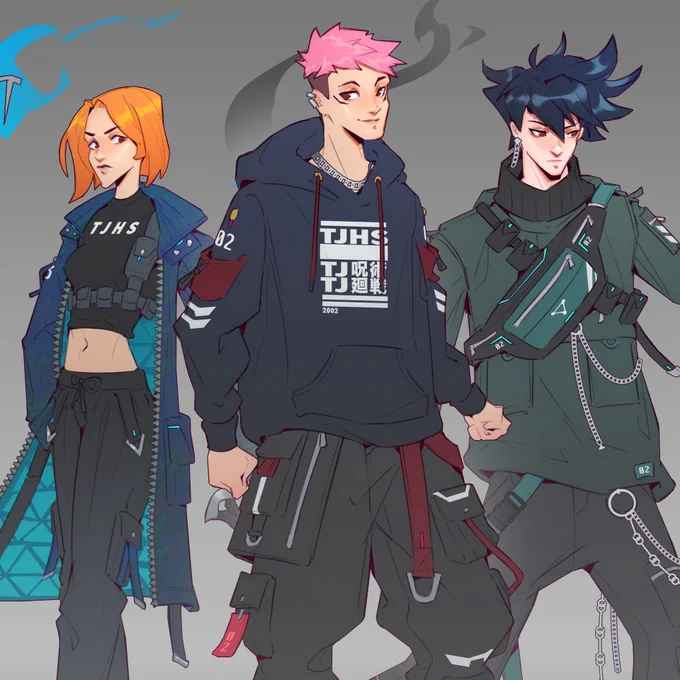 Probably a poopy time to share new work on socials, but I'm excited to have finished these techwear studies on some of my favorite #JJK characters! Check out the project on ArtStation below  