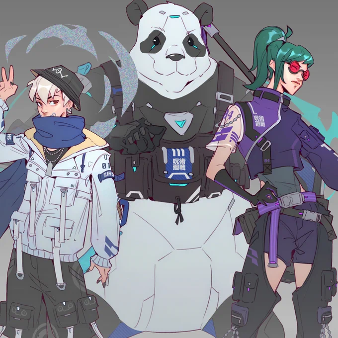 Probably a poopy time to share new work on socials, but I'm excited to have finished these techwear studies on some of my favorite #JJK characters! Check out the project on ArtStation below  