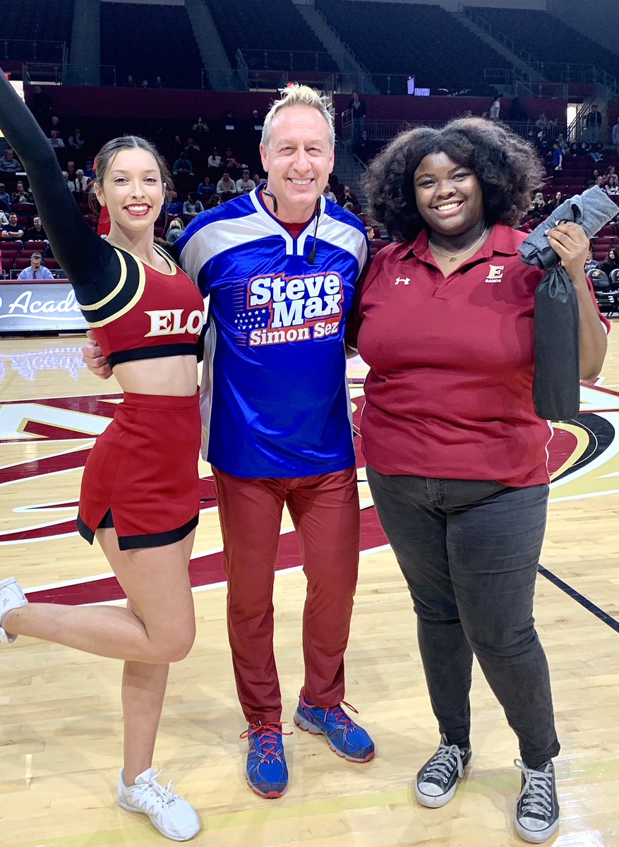 Thanks <a href="/ElonMBasketball/">Elon Men's Basketball</a> fans!  You were AMAZING! Congrats to Charlotte and Cayla! Simon Sez … #GoPhoenix #ElonPepBand <a href="/ElonCheer/">Elon Cheerleading</a> <a href="/elonbands/">Elon Bands</a>