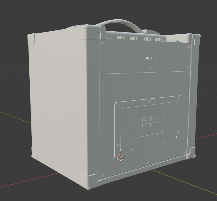 adilgamedev's tweet photo. I finally did it, I finished the simplistic-looking amp which is actually complicated. I'm gonna take a month to clean up/unwrap it, then another to texture it https://t.co/IQ4AuYDK9Z