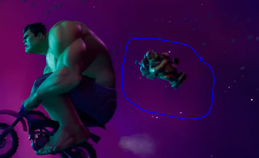 adventure_llama's tweet photo. @Top5Gamingx 
Look behind the hulk in the trailer there is ninja turtle https://t.co/NHX1moQPWR