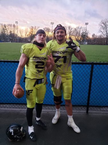 UMW_Football's tweet photo. Congratulations to @jon_siete (4TDs) and @Noah_Danielson on their Senior Bowl game win today! Both were named team Captains! #DawgFamily https://t.co/Rk57P8SPI9