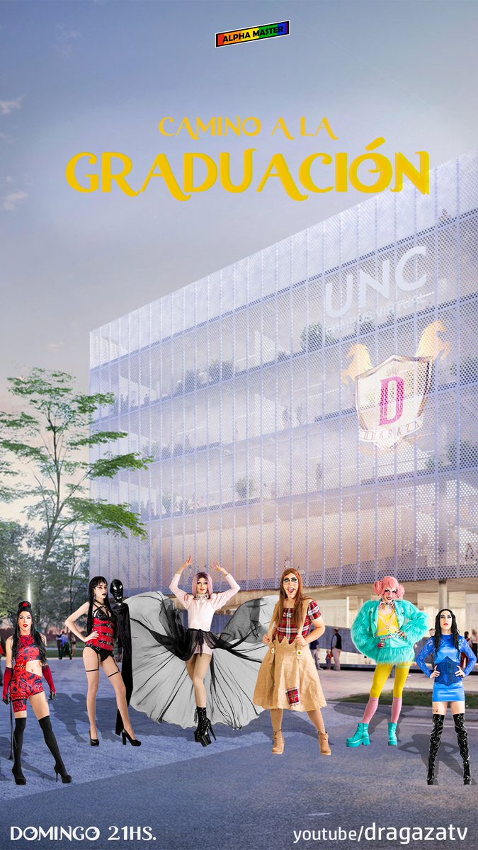 DragazaTV's tweet photo. Mañana 21:00 acompañanos en Youtube a ver más de nuestras reinas, a pasitos de graduarse de la Primera Escuela  Superior de Drag!
#drag #Argentina
https://t.co/AeJmN80mR9 https://t.co/A3TeCMFJ6N