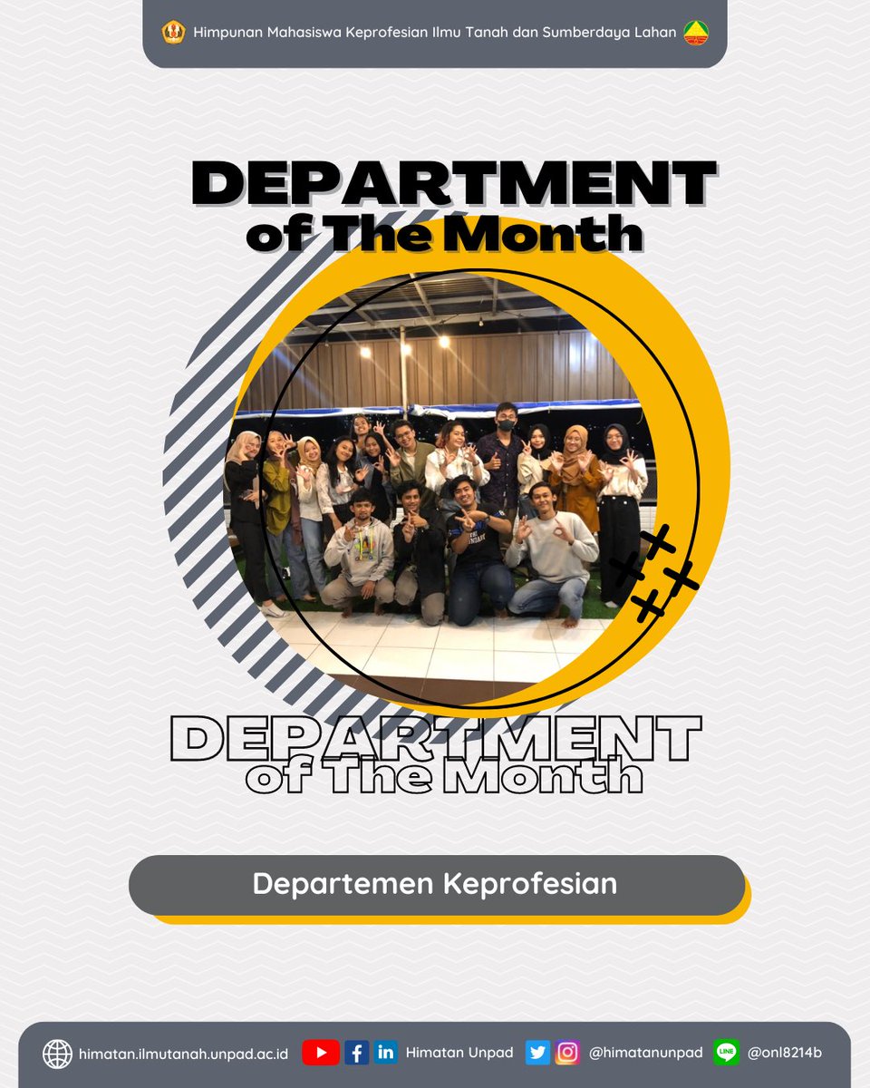 HimatanUnpad's tweet photo. [ KILAS NOVEMBER ]

Selamat kepada:

- Departemen Keprofesian

Atas pencapaiannya sebagai Department of The Month Himatan Bulan November 2022!🏅 https://t.co/q1qMfiKTEe