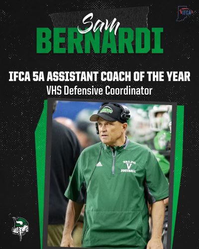 Valparaiso Athletics (@athleticsvalpo) on Twitter photo Congratulations to Coach Marshall for being named IFCA 5A Head Coach of the Year and to Coach Bernardi for being named IFCA 5A Assistant Coach of the Year. <a href="/VHSFootball_19/">Valpo High School Football</a> <a href="/ValpoHS411/">Viking Info</a> <a href="/Valpo_Schools/">Valparaiso Community Schools</a> Congratulations to Coach Marshall for being named IFCA 5A Head Coach of the Year and to Coach Bernardi for being named IFCA 5A Assistant Coach of the Year. <a href="/VHSFootball_19/">Valpo High School Football</a> <a href="/ValpoHS411/">Viking Info</a> <a href="/Valpo_Schools/">Valparaiso Community Schools</a>